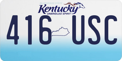 KY license plate 416USC