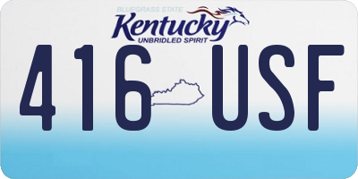 KY license plate 416USF