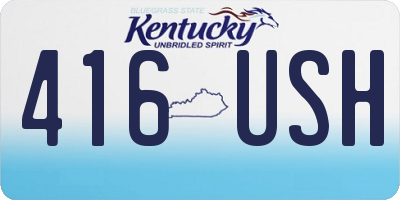 KY license plate 416USH