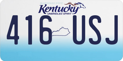 KY license plate 416USJ