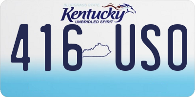 KY license plate 416USO
