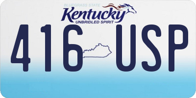 KY license plate 416USP