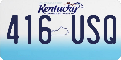KY license plate 416USQ