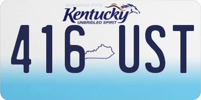 KY license plate 416UST