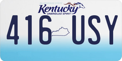 KY license plate 416USY