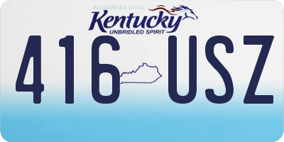 KY license plate 416USZ
