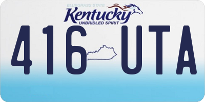 KY license plate 416UTA