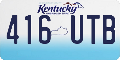 KY license plate 416UTB