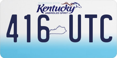 KY license plate 416UTC