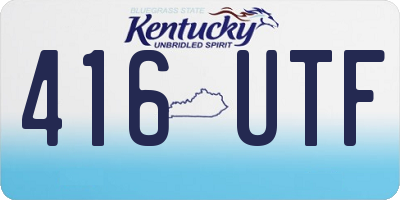 KY license plate 416UTF