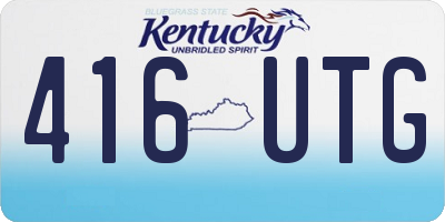 KY license plate 416UTG