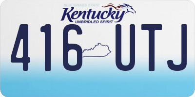KY license plate 416UTJ