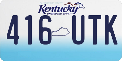 KY license plate 416UTK