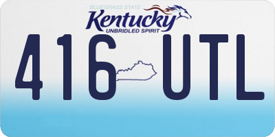 KY license plate 416UTL
