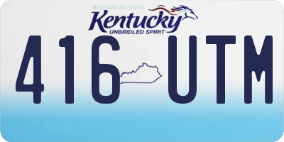 KY license plate 416UTM