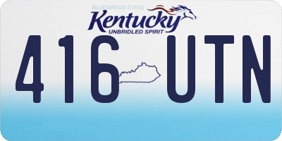 KY license plate 416UTN