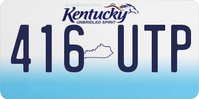 KY license plate 416UTP