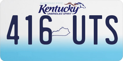 KY license plate 416UTS