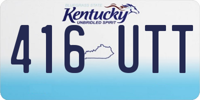 KY license plate 416UTT