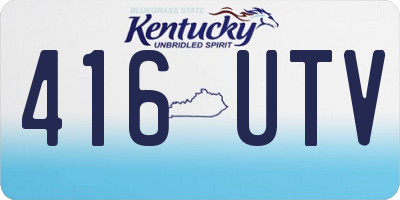 KY license plate 416UTV