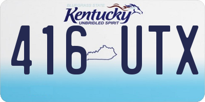 KY license plate 416UTX