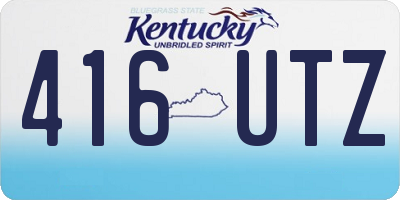 KY license plate 416UTZ