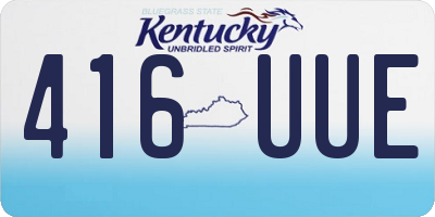 KY license plate 416UUE
