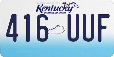 KY license plate 416UUF