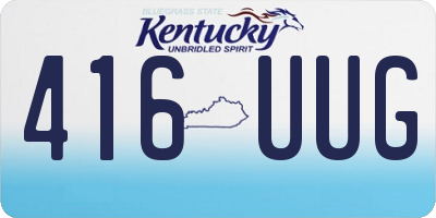 KY license plate 416UUG