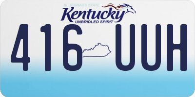 KY license plate 416UUH