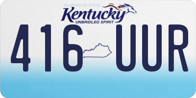 KY license plate 416UUR