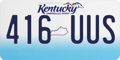 KY license plate 416UUS