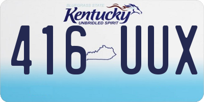 KY license plate 416UUX