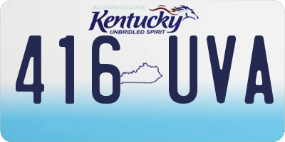 KY license plate 416UVA