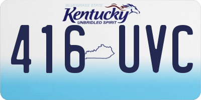 KY license plate 416UVC