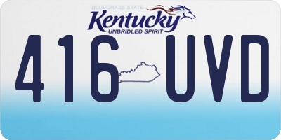 KY license plate 416UVD