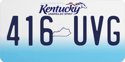 KY license plate 416UVG