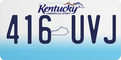 KY license plate 416UVJ