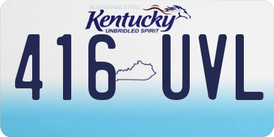 KY license plate 416UVL