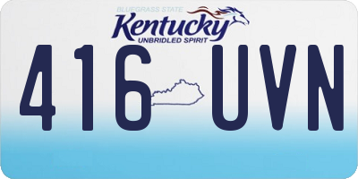 KY license plate 416UVN