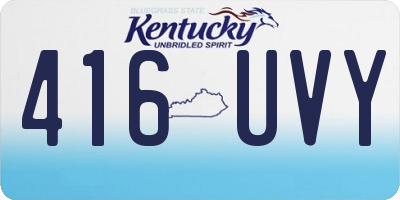 KY license plate 416UVY