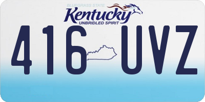 KY license plate 416UVZ