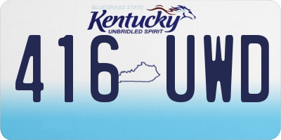 KY license plate 416UWD