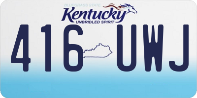 KY license plate 416UWJ