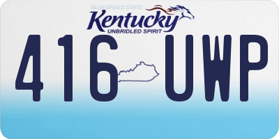 KY license plate 416UWP
