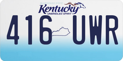 KY license plate 416UWR