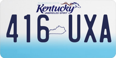 KY license plate 416UXA