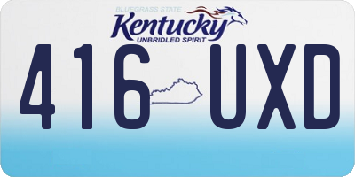KY license plate 416UXD