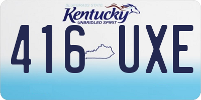 KY license plate 416UXE