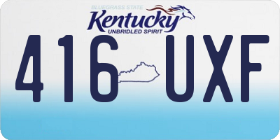 KY license plate 416UXF